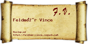 Feldmár Vince névjegykártya