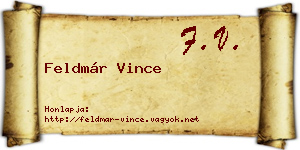 Feldmár Vince névjegykártya